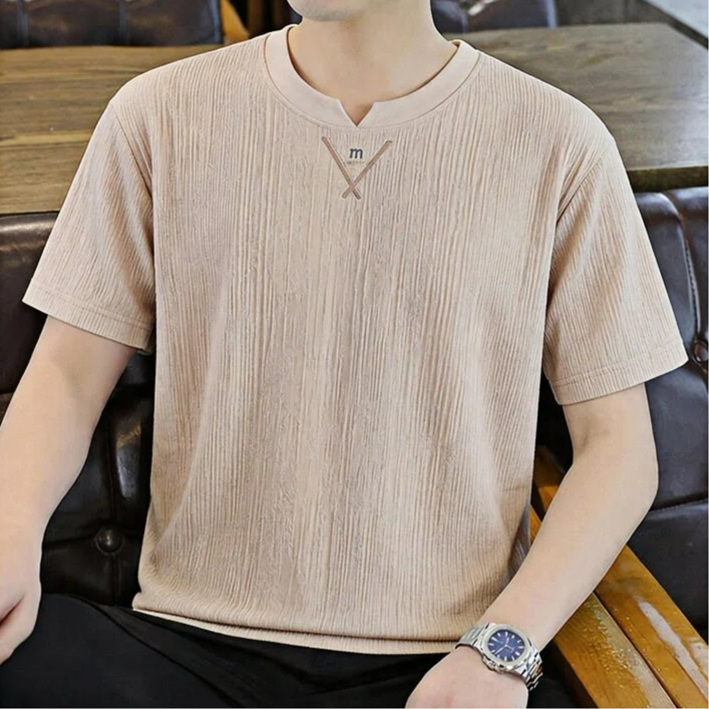 Undershirt Crew Neck - New Style Crew Neck Crinkle Textured
