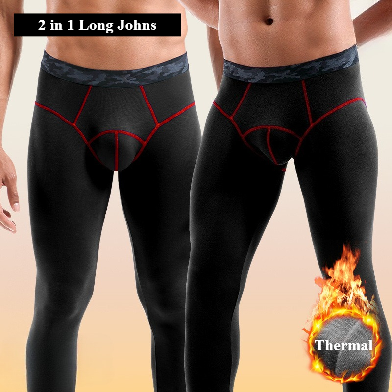 Boxer Shorts Modal - Men's Winter Thermal Long Johns Mid