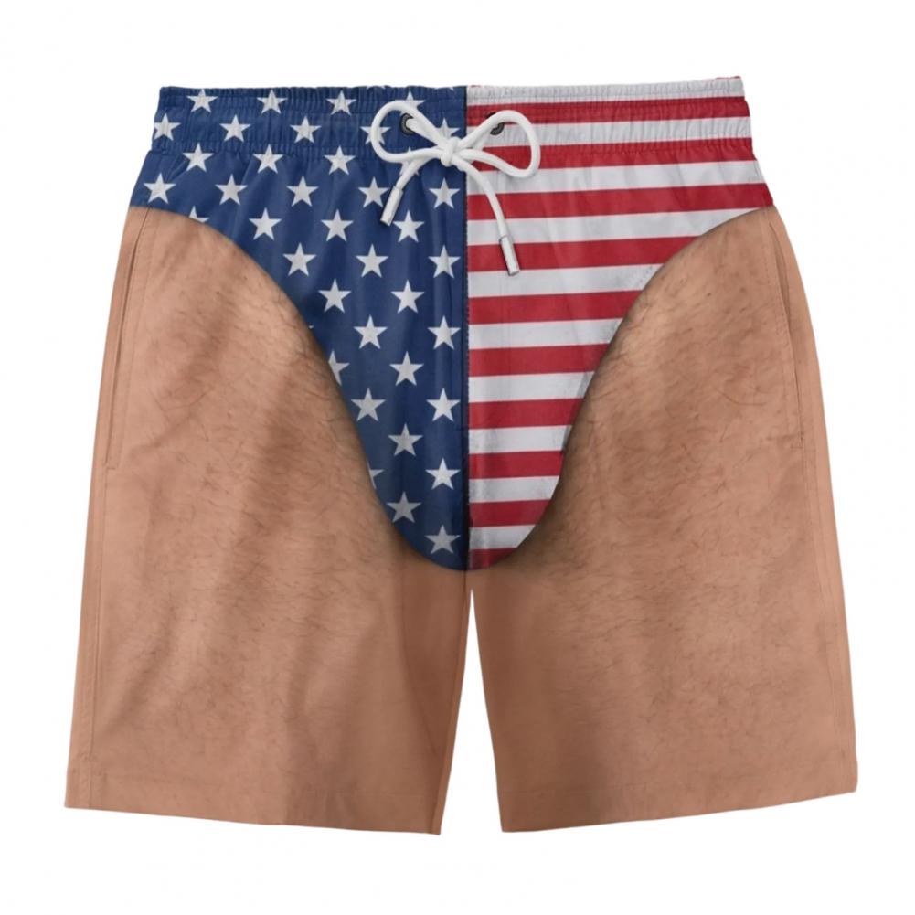 American Flag Print Beach Shor – обзор и цена Bamboo Fiber Trunk