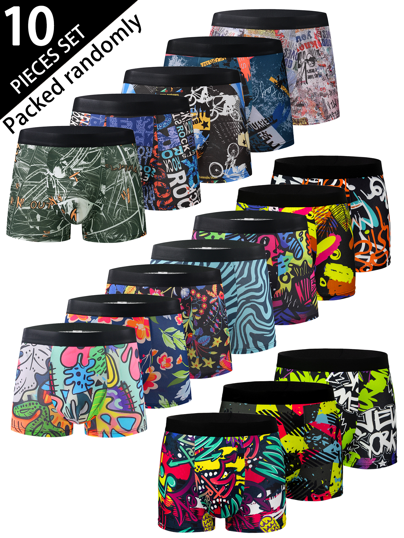 10-Pack Fashionable Men's Boxe – обзор и цена Multi Pack Underwear