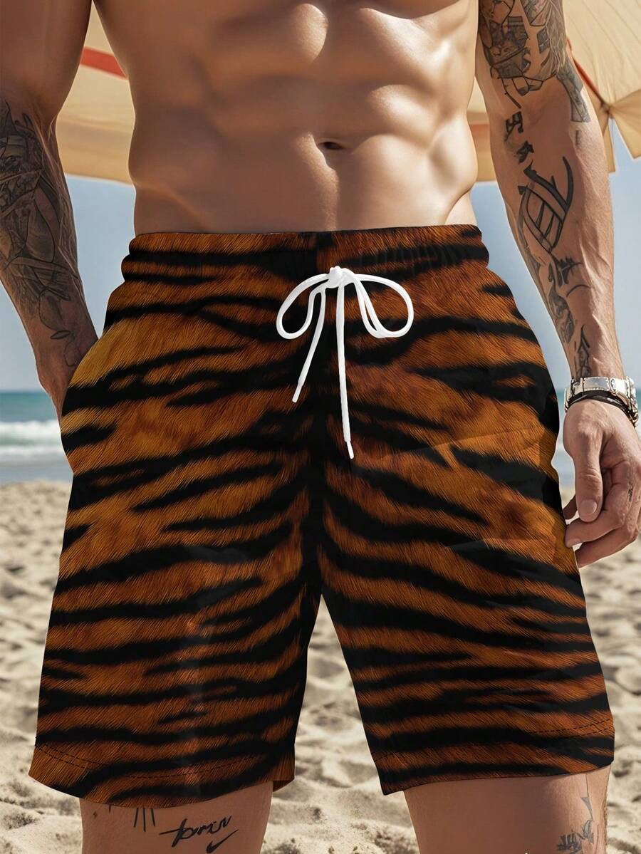 Mens Bold Tiger Stripe Swim Tr – обзор и цена Trunk Breathable Men