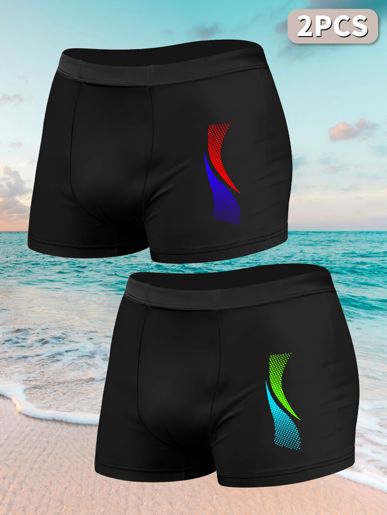 2pcs Men Swimwears with Sport  – обзор и цена Boxer Shorts Modal