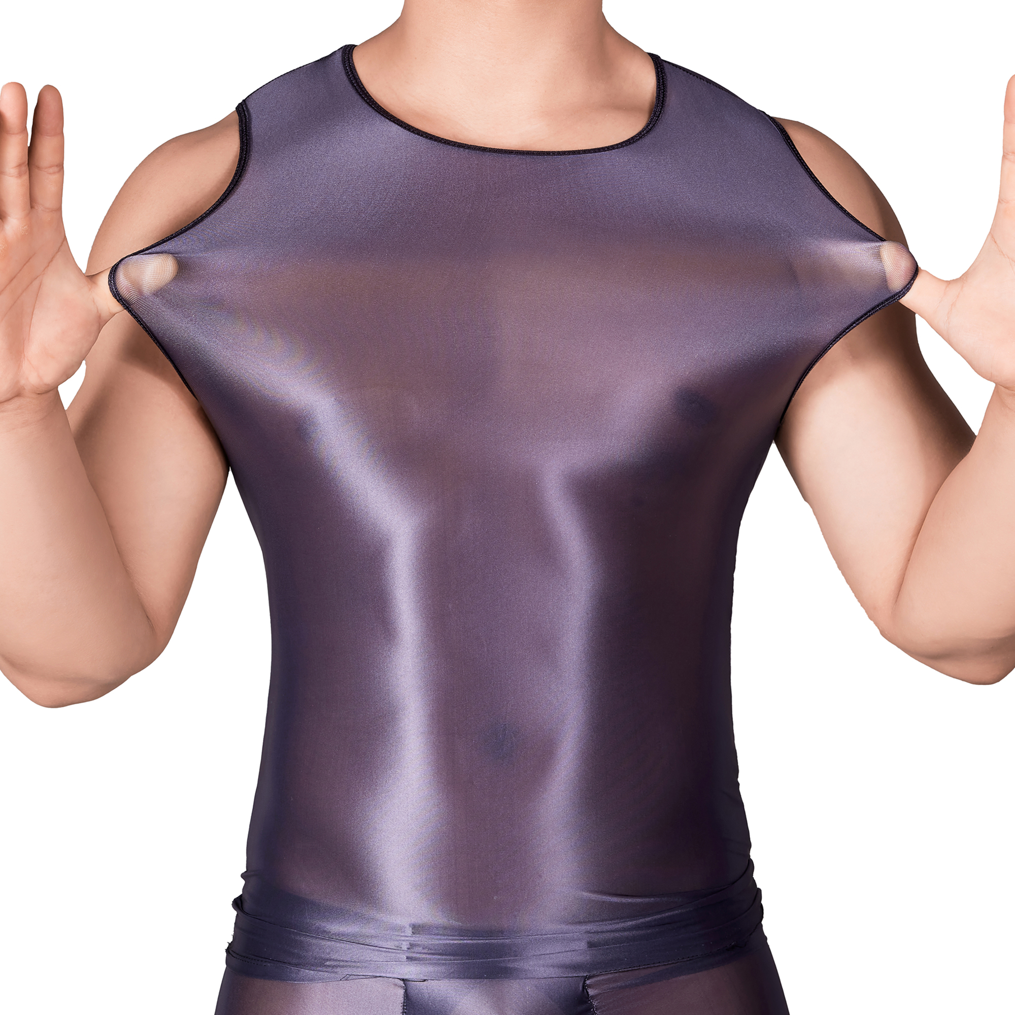 Solid Color Men's Slim Smooth  – обзор и цена Sleeveless Undershirt