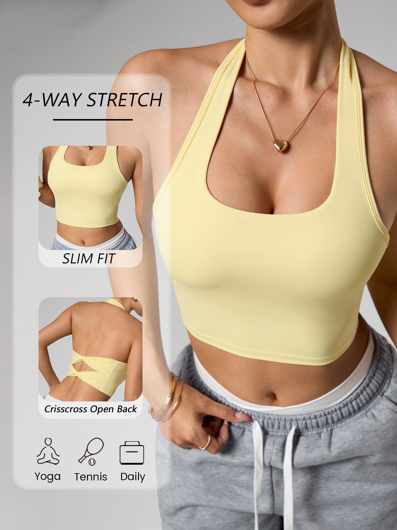 Women's Double Bowknot Halter  – обзор и цена Suspender Tank Top