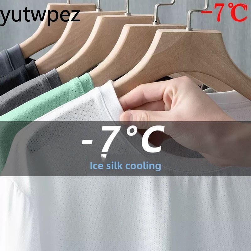 Summer Ice Silk Men T Shirt Sh – обзор и цена T Shirt Tight Fit