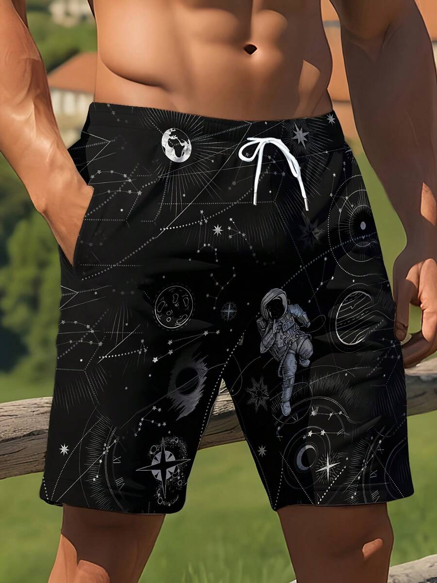 Mens 3D Space Astronaut Print  – обзор и цена Trunk Breathable Men