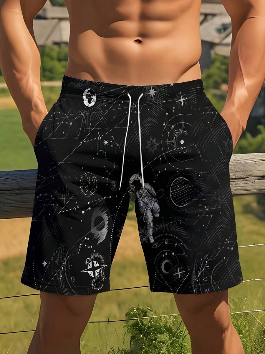 Mens 3D Space Astronaut Print  – обзор и цена Trunk Breathable Men