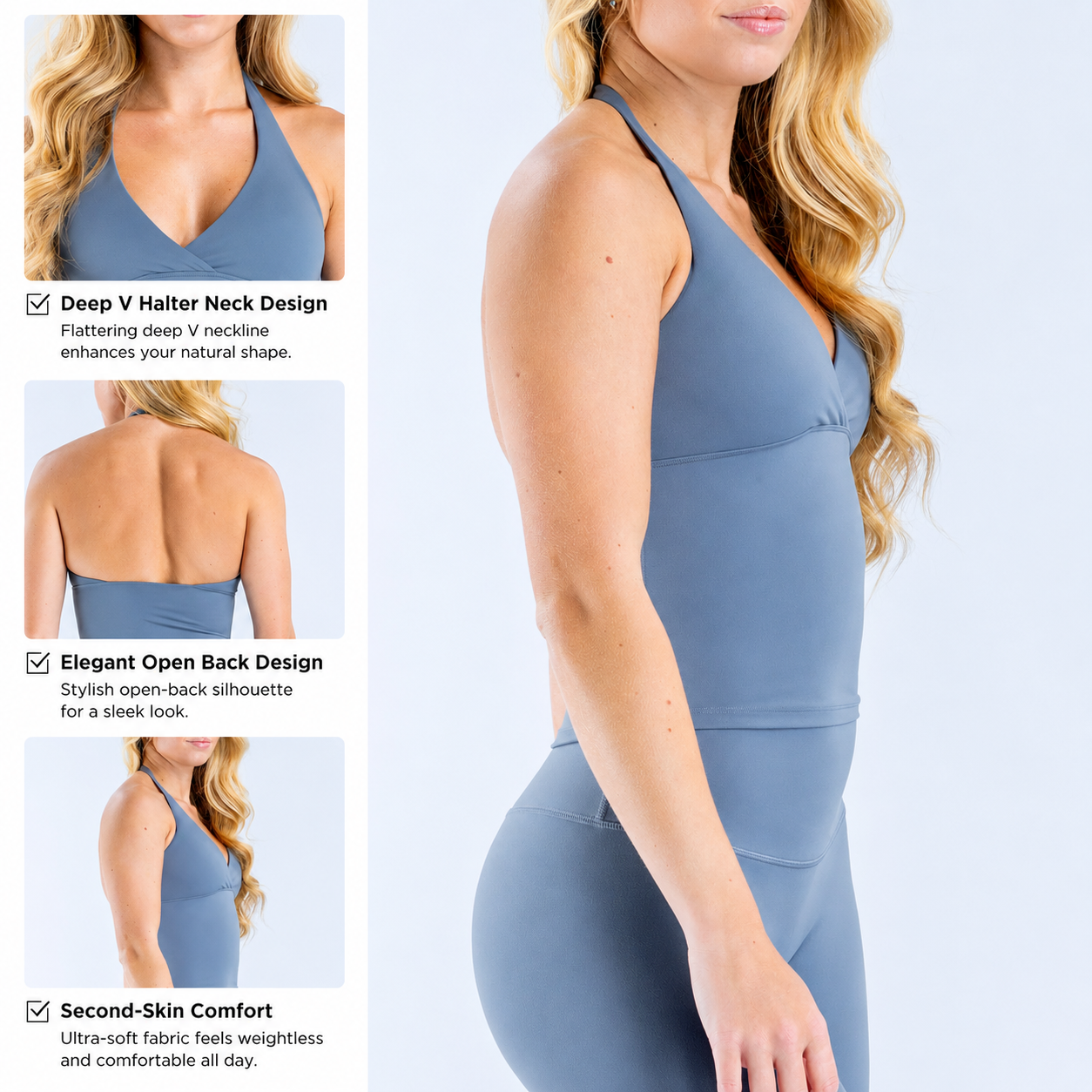 1D-F-LOgo Women Deep V Halter  – обзор и цена Suspender Tank Top