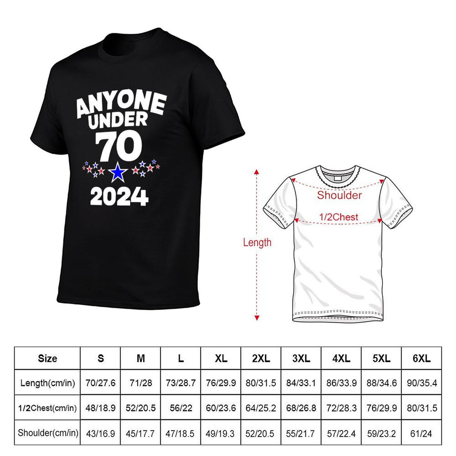 Anyone Under 70 for President  – обзор и цена Undershirt Crew Neck