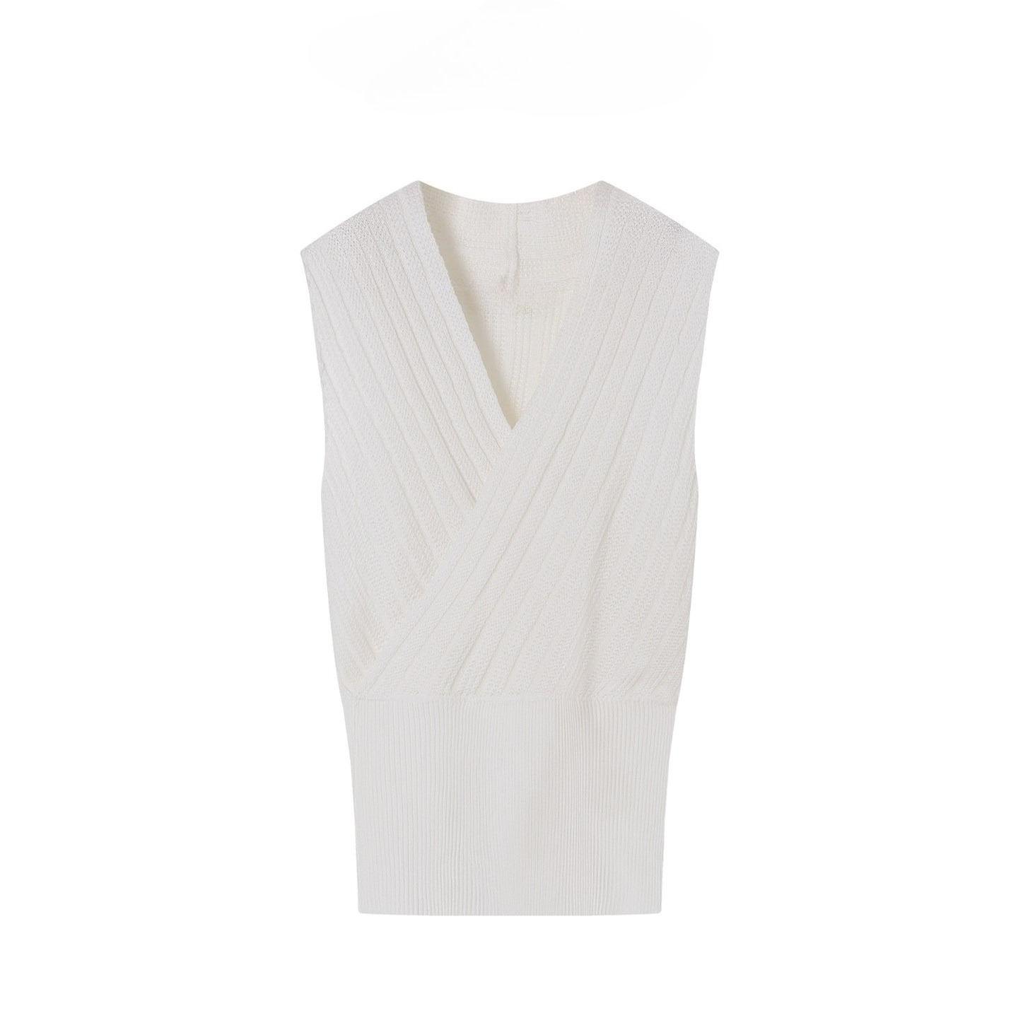 Women's Sleeveless Wrap Knit S – обзор и цена Tank Top Ribbed