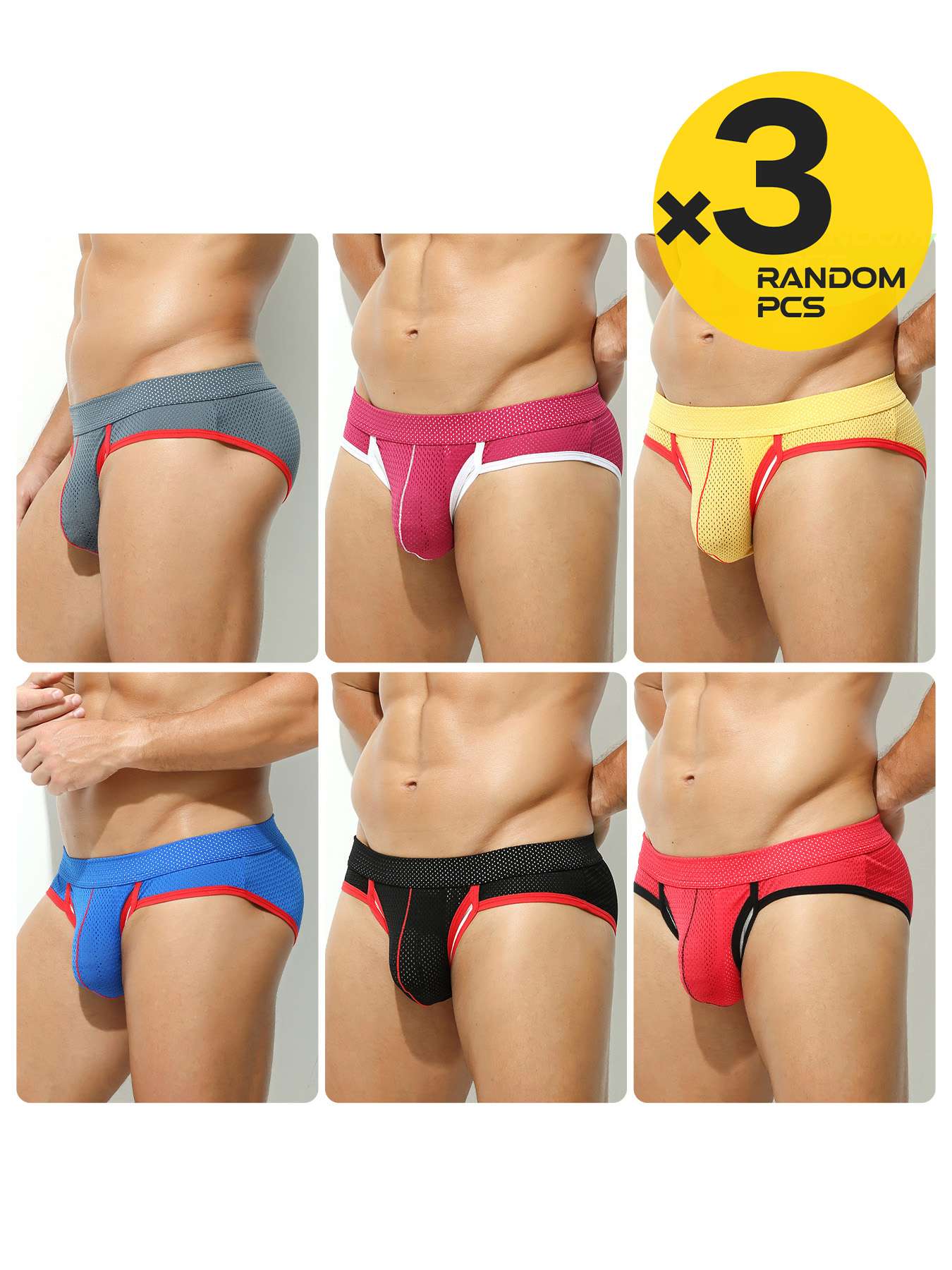 3Pcs Men Mesh Boxer Briefs Con – обзор и цена Mesh Sport Boxer