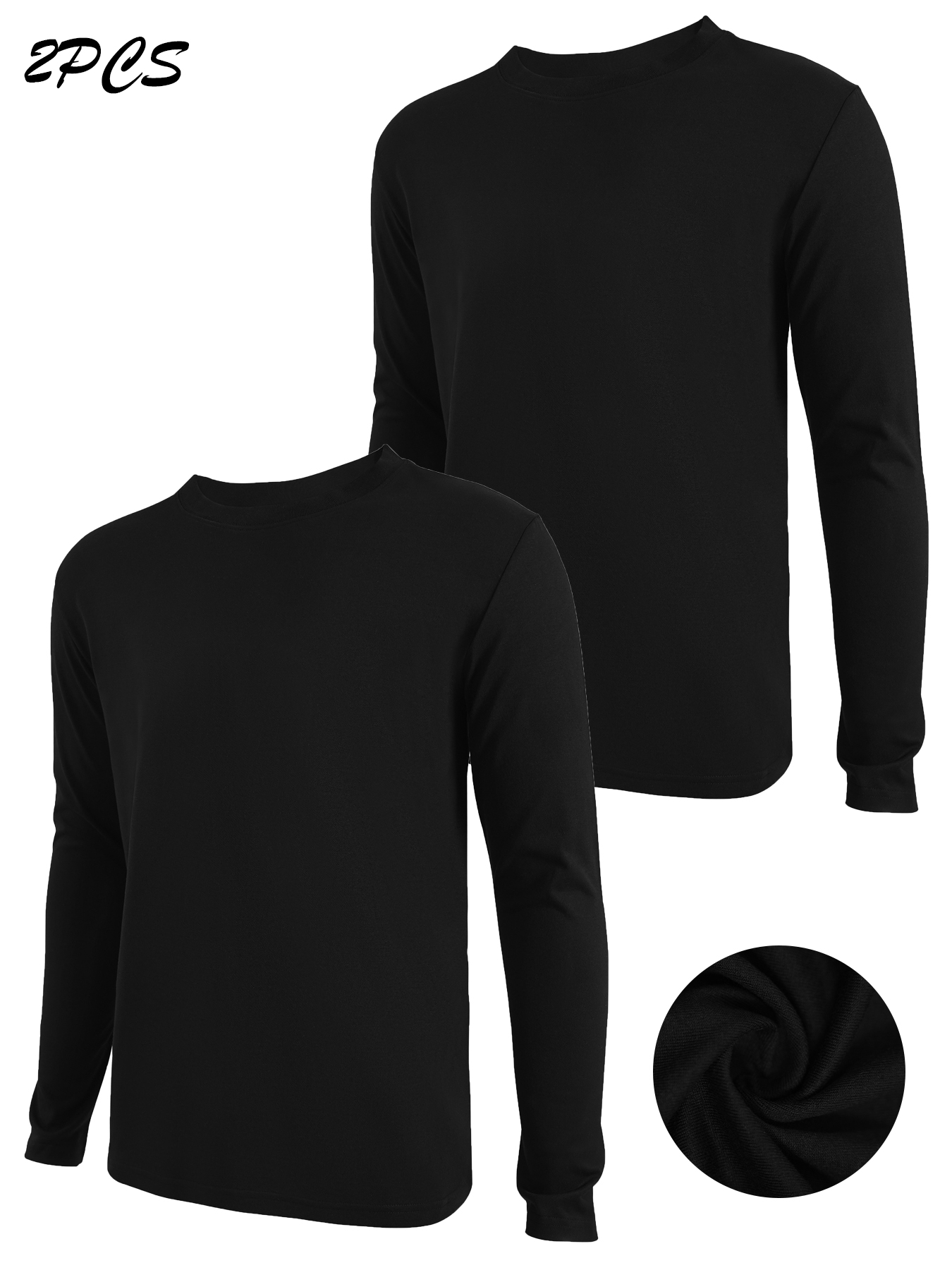 2-Pack Men's Thermal Long Slee – обзор и цена Undershirt Crew Neck